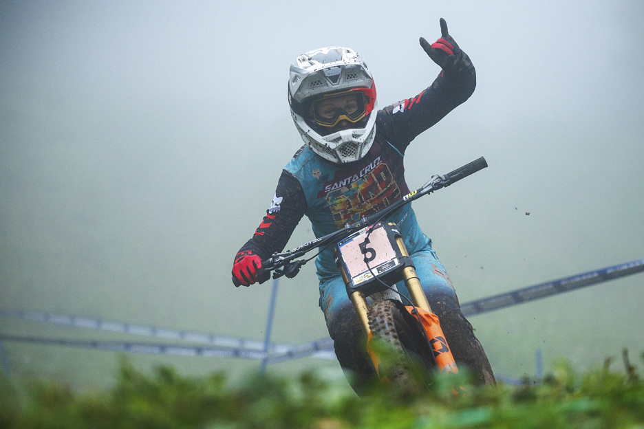 Gute Laune beim DH-Rennen 