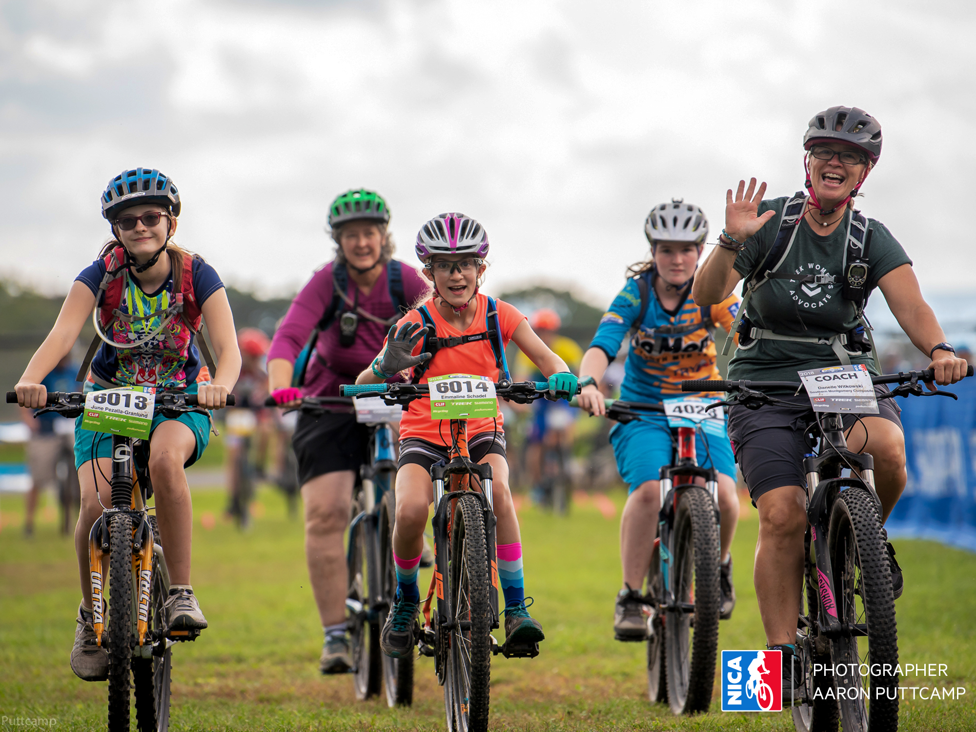 NICA coach and athletes mountain biking 