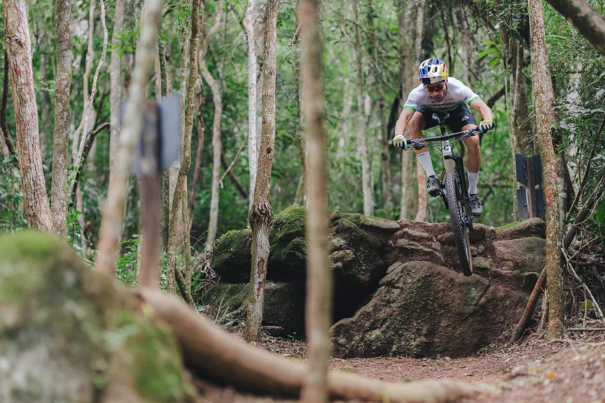 Henrique Avancini mountain biking back at home in Brazil