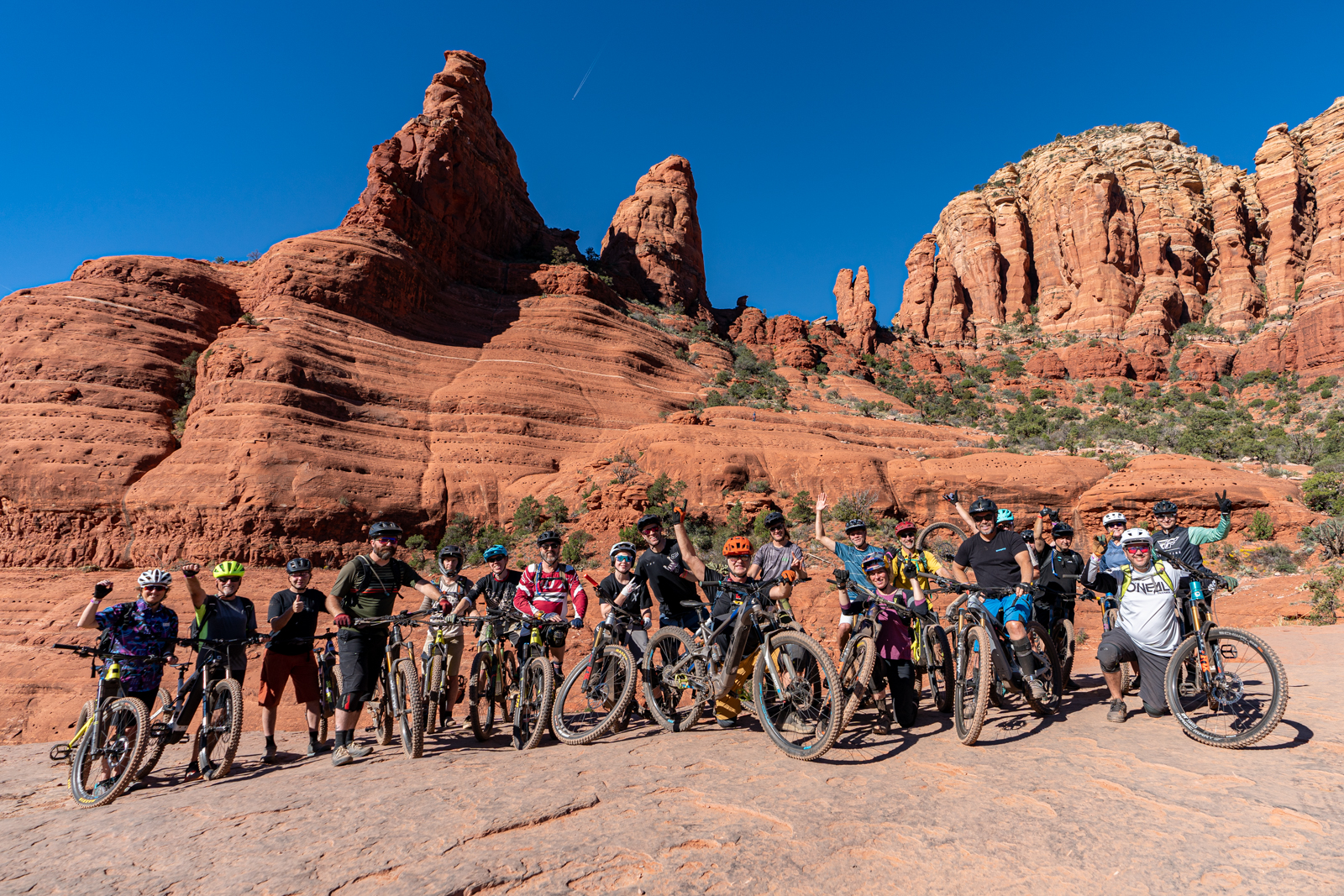 Group E-Bike Ride with Jill Kitner, Hans Rey, and Bryn Atkinson out to Chicken Point from Broken Arrow Jeep Trail