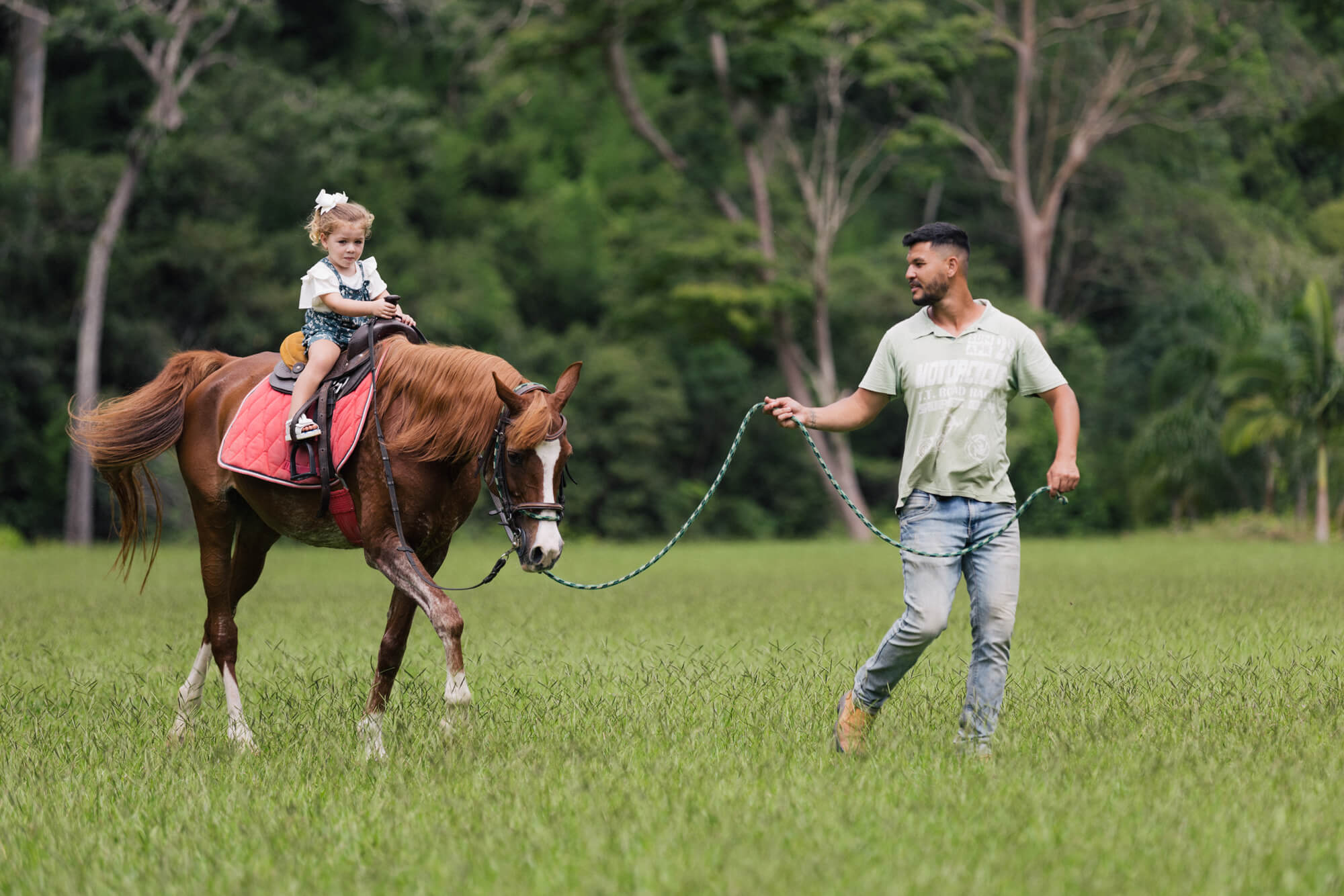 Avancini's daughter riding a horse